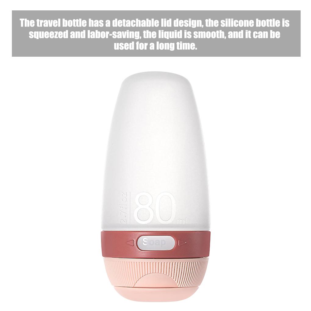 Empty Bottle Plastic Silicone Dispenser Portable Refillable Travel Bottle with Cap