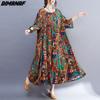 DIMANAF Plus Size Summer Dress Beach Casual Women Clothing Big 2022 New Dress Fashion Sundress