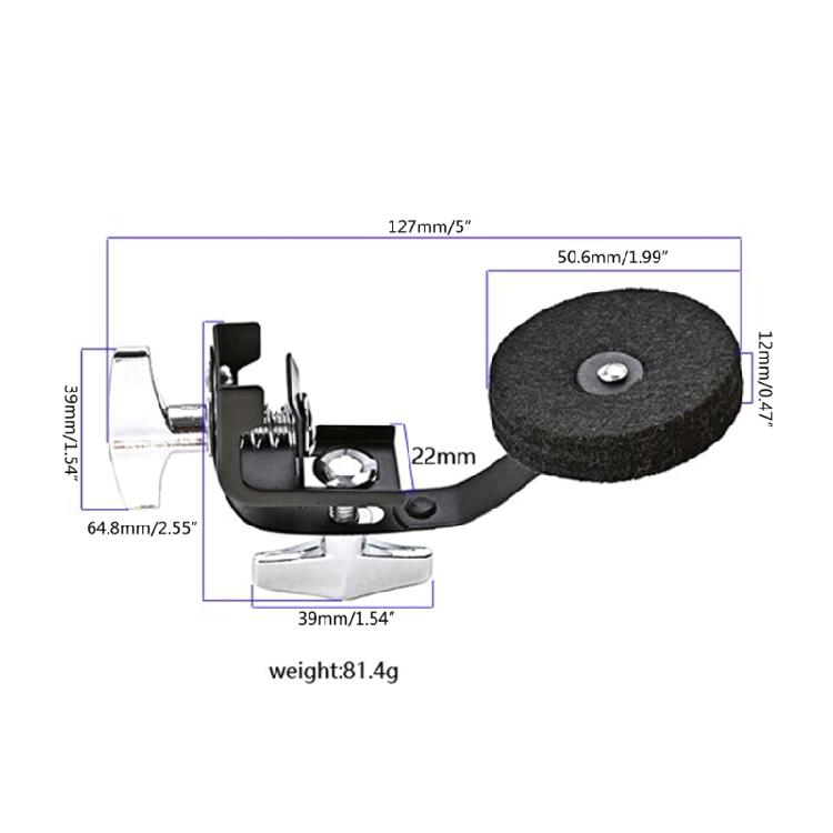 Clamp on Tone Control Muffler Internal Tone Control Snare Drum Muffler Silencer