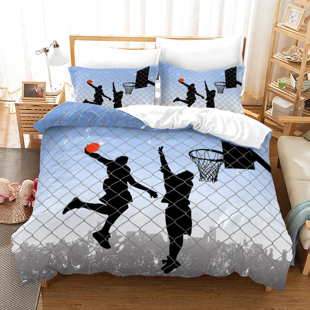 Basketball Bedding Set Single Twin Full Queen King Size Sports Bed Set Aldult Kid Bedroom Duvetcover Sets 3D Print 011