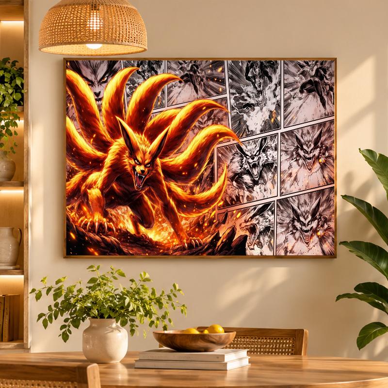 5D Diamond Painting Kurama Naruto DIY Full Drill Diamond Art Kit Home Decoration