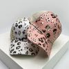Baseball Tail Cross Criss Print Leopard Bronzing Women New Brand Latest Fresh Caps Peaked Hats Mesh Breathable Sunshade Versatile Trucker Fashion