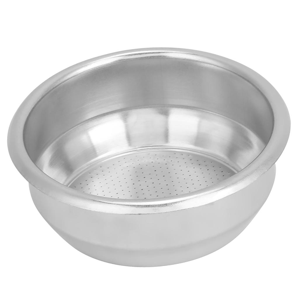 Stainless Steel Single Layer Double Doses Filter Basket Coffee Machine Professional Accessory