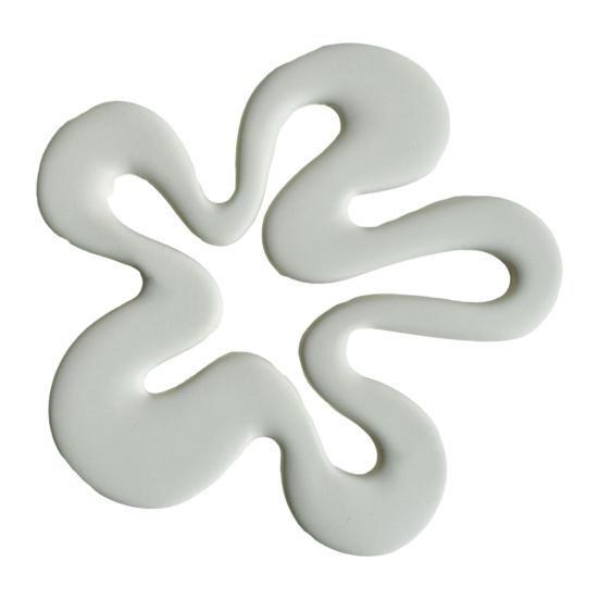 

Flower Shape Silicone Coaster Heat Resistant Placemat for Hot Cups Pots Non-Slip Kitchen Table Mat for Home белый