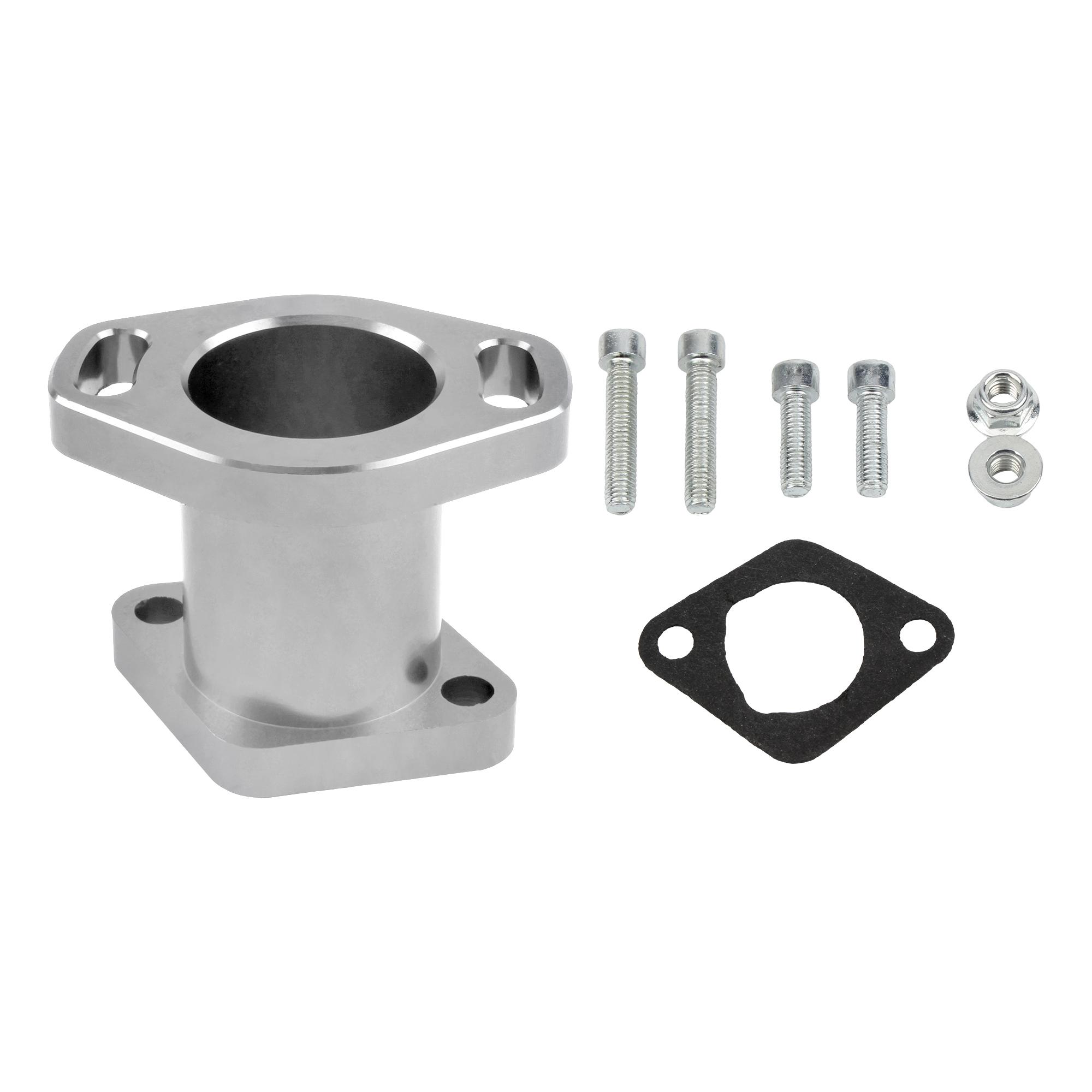 For VM22 Motocross Intake Manifold Carburetor Interface Adapter PZ19 PZ26 Motorcycle Carb Intake Pipe Inlet Manifold Moto Parts серебряный