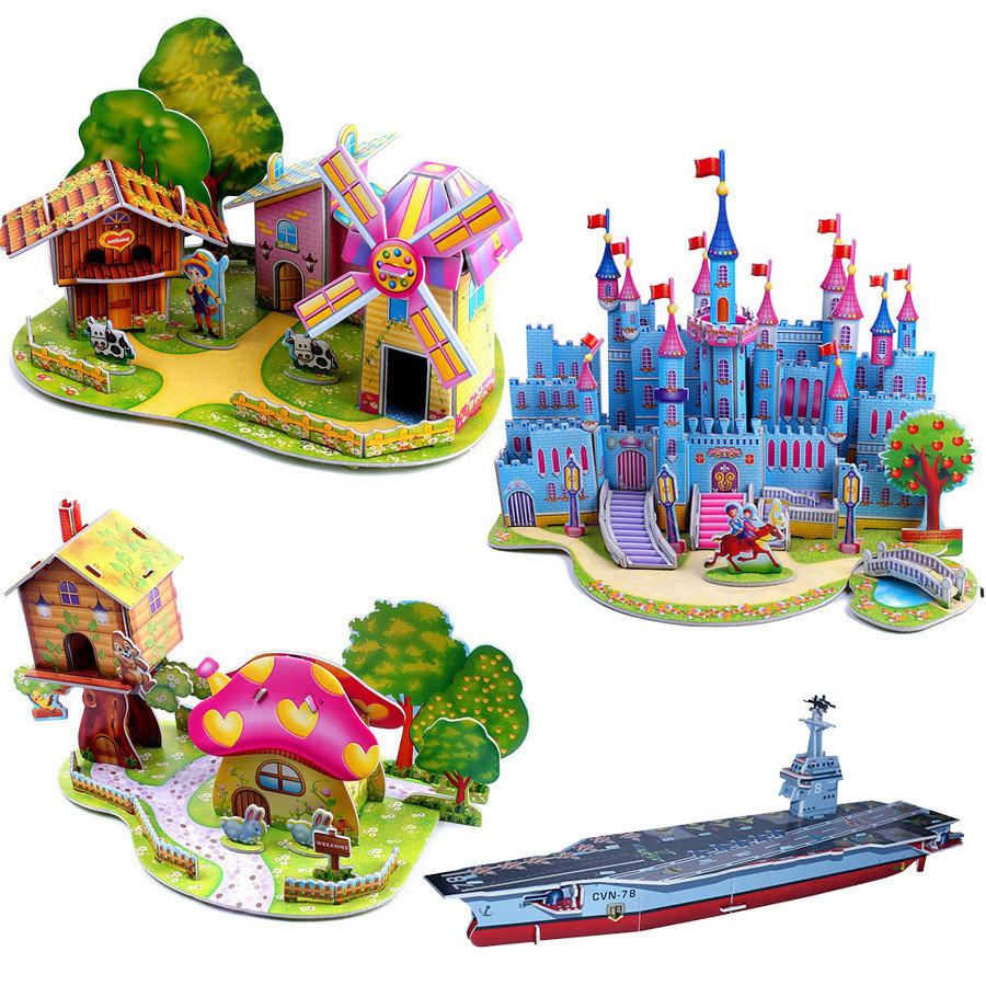 Kids 3d Puzzle Paper Diy Creative Building Toy Intelligent Learning Game