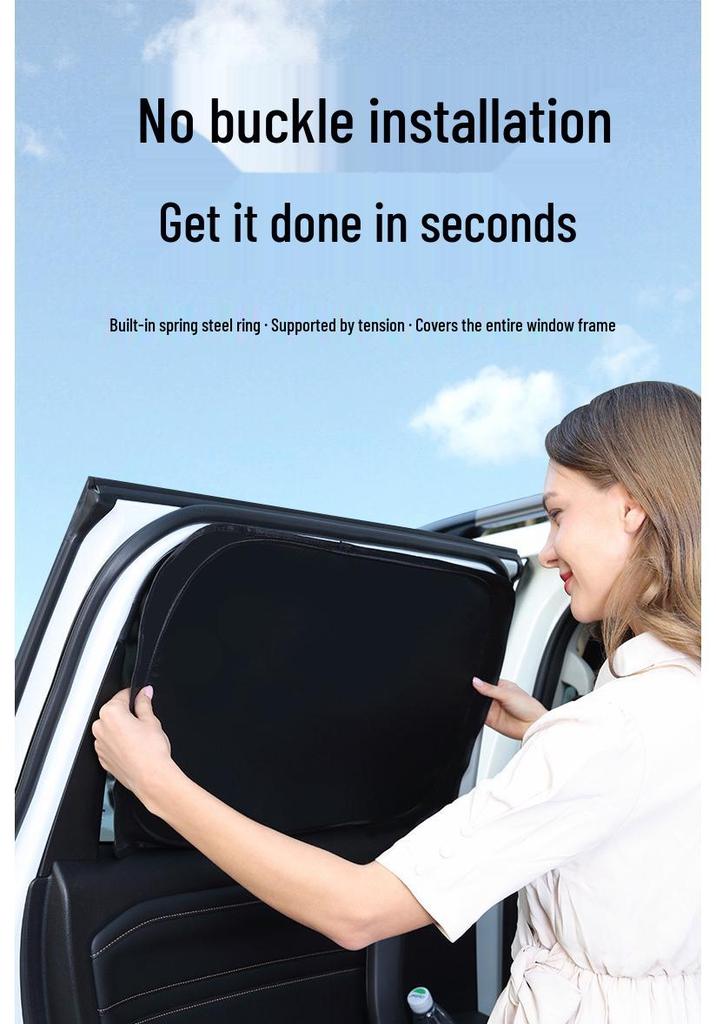 Ford Car Sunshade: Double-Layer Full Blackout Sun Visor for Privacy and Heat Insulation.