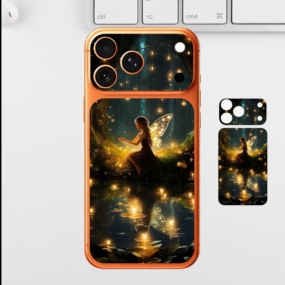 

Светящаяся фея Для iPhone 17 Pro Max Полная задняя крышка Наклейка Обертка Пленка Задняя защитная наклейка iPhone17pro