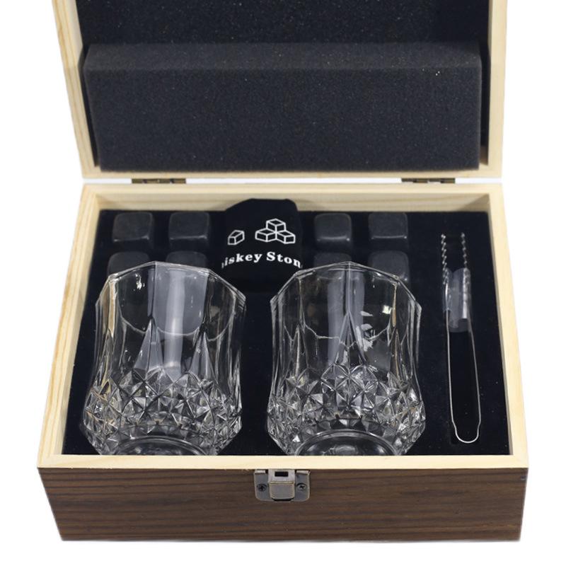 

Whiskey Chilling Stones Gift Set with Wooden Box - Ice Wine Stones for Barware