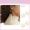 Alloy Trendy Face Earrings Fashionable Geometric Design Street Style Jewelry