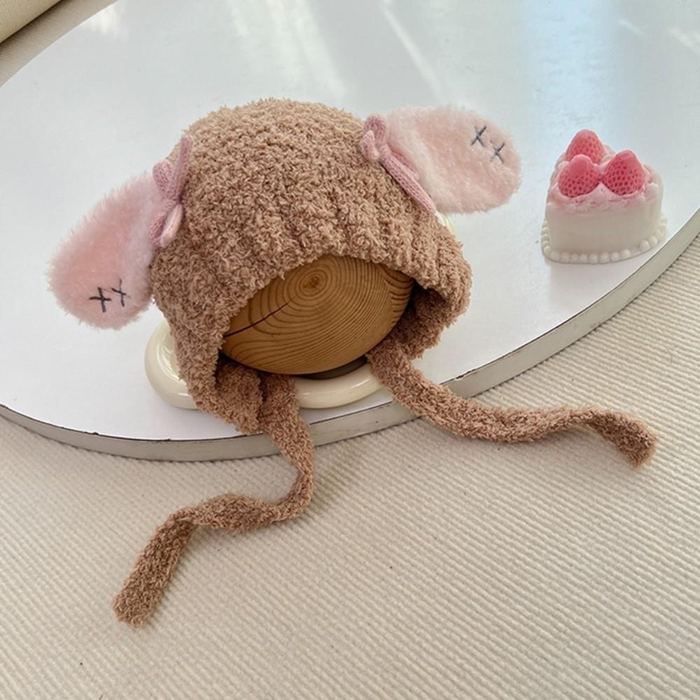 

Cold Proof Ear Protection Hat Comfortable Children Warm Hat Useful Kids Hat Skiing Activity кавовий