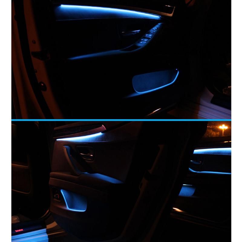 LED-omgivelseslys for BMW F10/F18 5-serie 2010-2017 Innvendig dørpanel dekorative trims Lampe Atmosphere Light Upgrade Kit