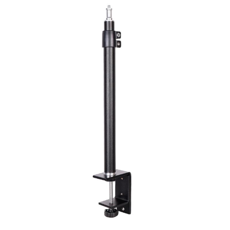 Space Saving Retractable Phone Holder Strong Aluminum Extendable Phone Mount with 1/4 Interfaces Easy to Use for Desk 1