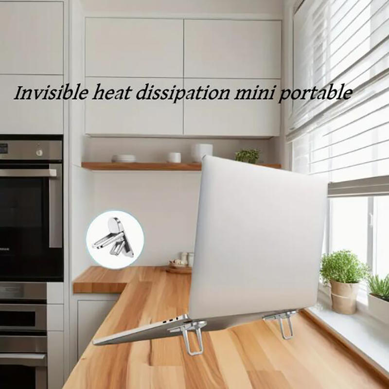 2 Pcs Adjustable Laptop Stand Portable Foldable & Lightweight Ergonomic Riser Holder for Notebook Computer MacBook Keyboard To Improve Desk Posture