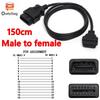 High Quality OBD2 Extension Cable Male To Female 16 Pin Extend Connector for Car Diagnostic Tool 150CM 1.5M Extension Cable