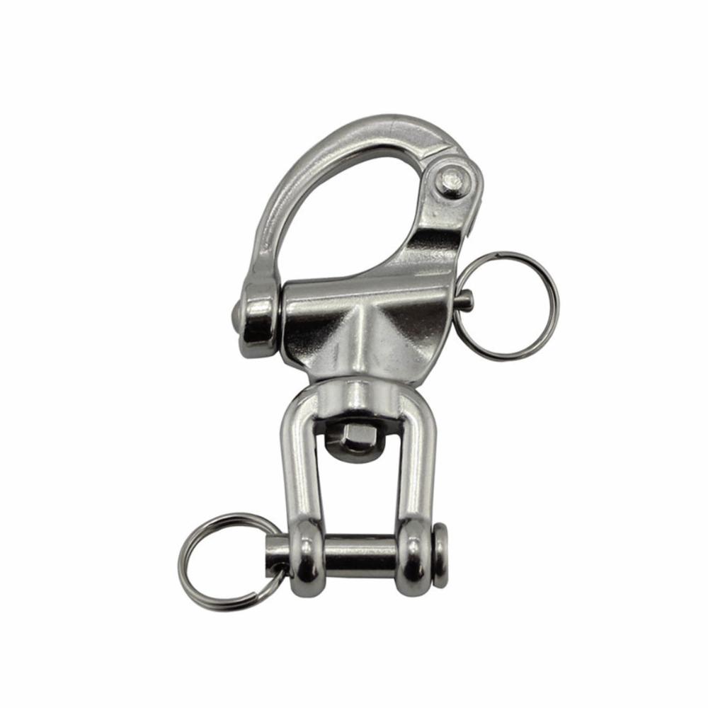 Pair Jaw Snap Shackle Diving Clips for Sailboat Spinnaker Halyard Sailing Rigging