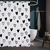 Colorful Heart Shower Curtains in the Bathroom Shower Curtains for the Home Bathroom Accessories Set Folding Partition Curtain