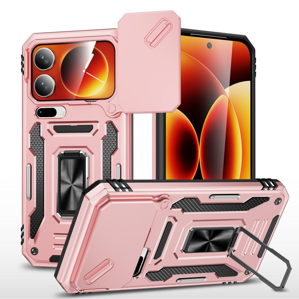 Applicable To Xiaomi 17Promax Mobile Phone Case Holder 14T Window Push Magnetic Ultra-thin Ring Mobile Phone Case
