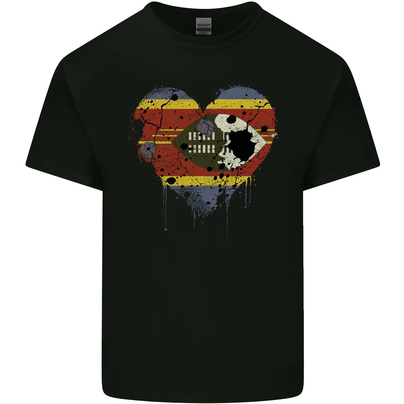 Love Swaziland Flag Swazi Day Football Kids T-Shirt Childrens L