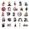 Demon Slayer Anime Sticker Pack: 50 Waterproof DIY Cartoon Stickers for Skateboards & Suitcases