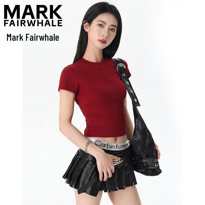 MARK FAIRWHALE Women s Cropped Slim Fit T-Shirt S красный