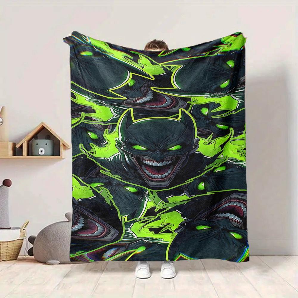 1pc Batman Flannel Throw Blanket Lightweight Soft Warm All Season Blanket for Sofa, Bed, Travel, Camping L1024168