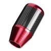 Universal Carbon Fiber Automatic Wave Stick Head Shift Knob Modification Accessory(Red)