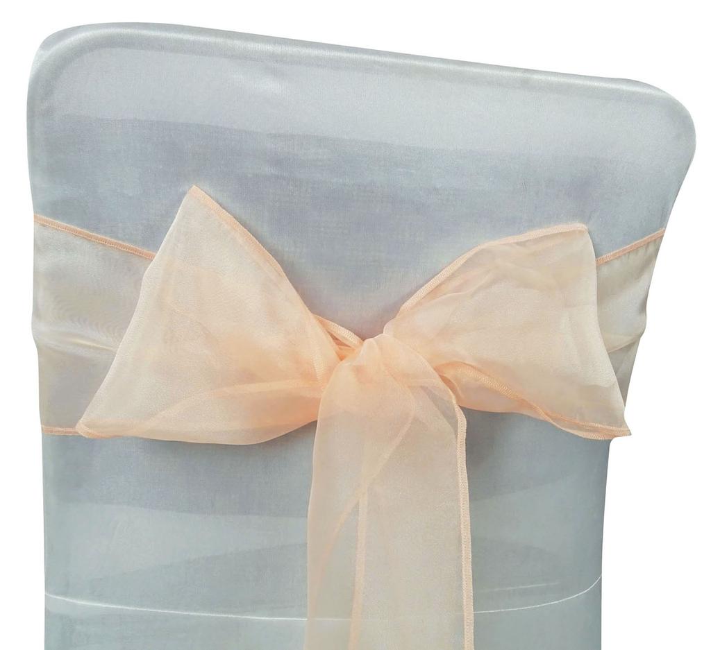 Darling Souvenir Pack Of 25 Organza Chair Sashes Bow Sash For Wedding & Events Supplies Party Decoration Chair Cover Sash - Colors