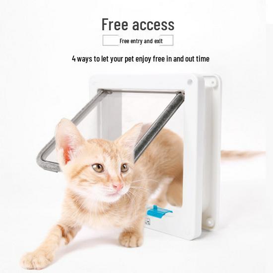 ABS Pet Door for Cats and Dogs - Hole-Free Entry and Exit Kennel Accessory