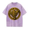 Graphic T-shirt Anime Washed Oversized T Shirt Men's Clothing Summer Pure Cotton Tees Tops