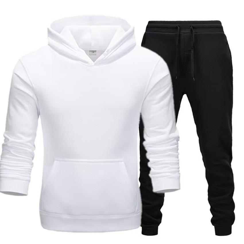 Men's Trendy Hooded Sweatshirt Two-Piece Set for Spring & Autumn