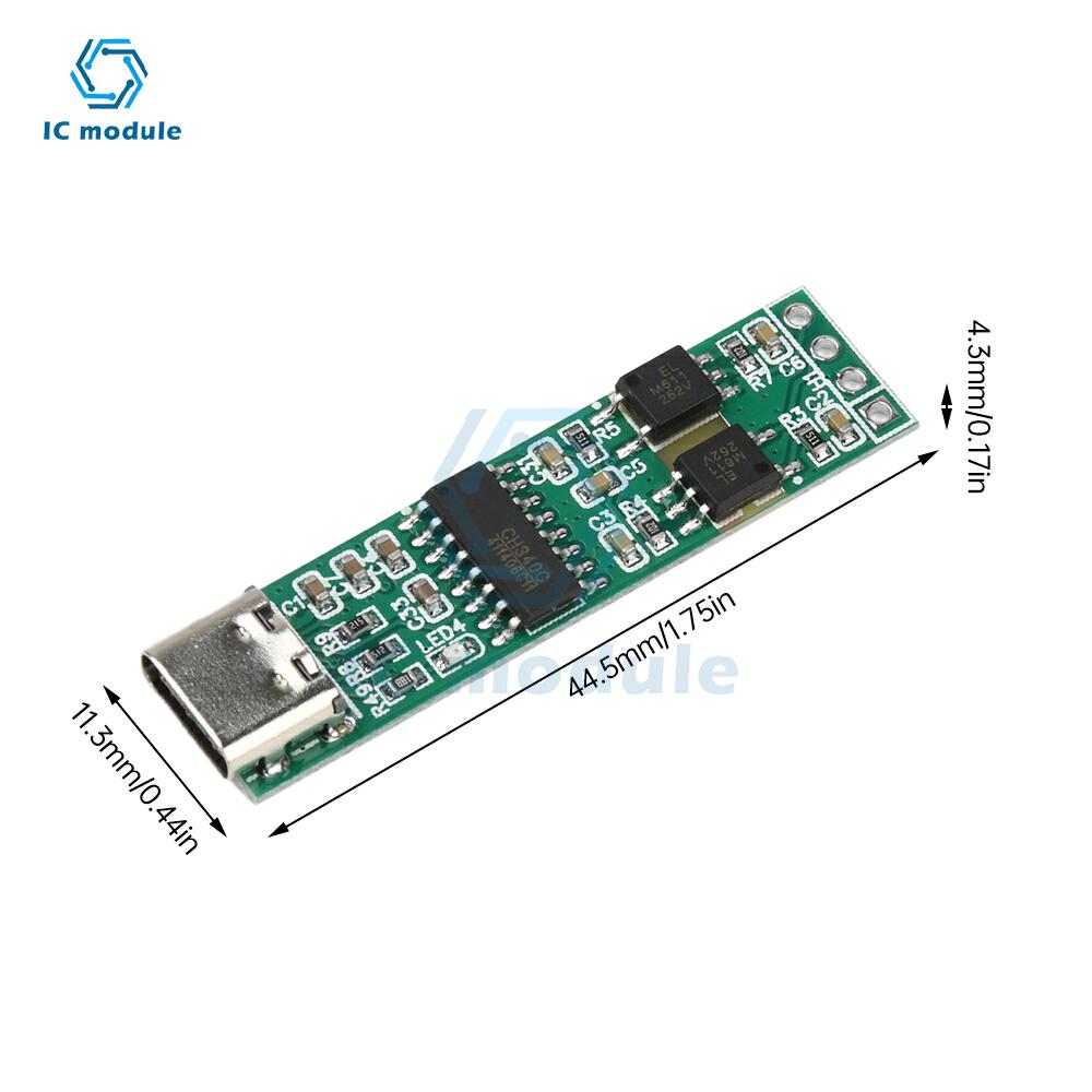 USB To TTL Serial Port Optoelectronic Isolation Module Type C H340 High-Speed Isolation UART Serial Port Isolation Module