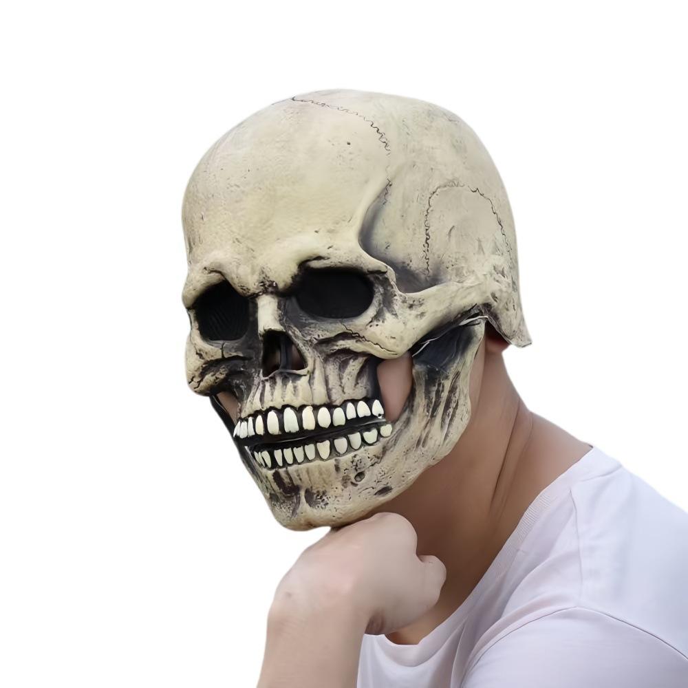 New Mouth Moving Mask Halloween Latex Hood Moving Mouth Skull Mask Carnival Party Mask