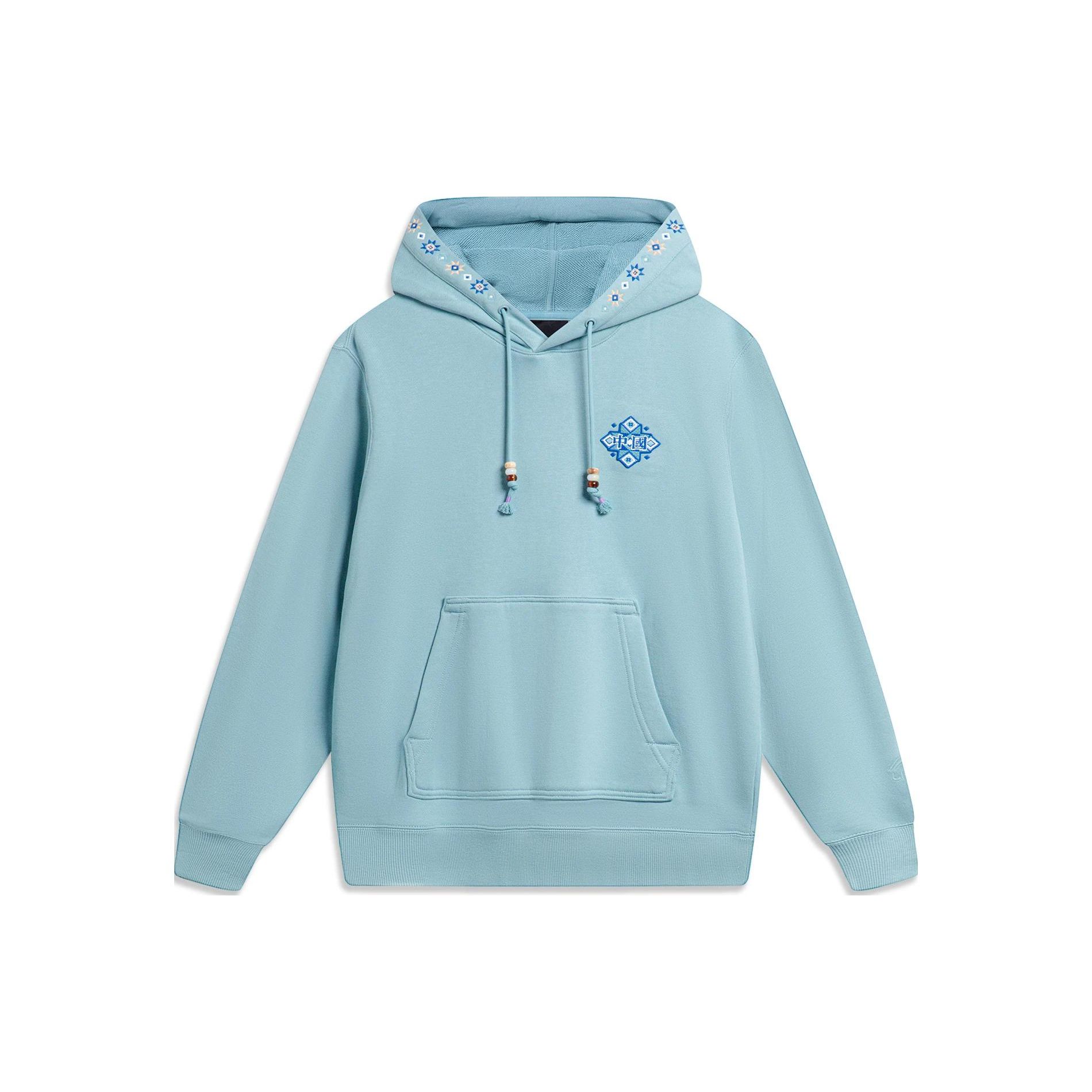 

Li-Ning AWDTE33-2 Men s China Culture Series Hooded Sweatshirt Cyan Blue L