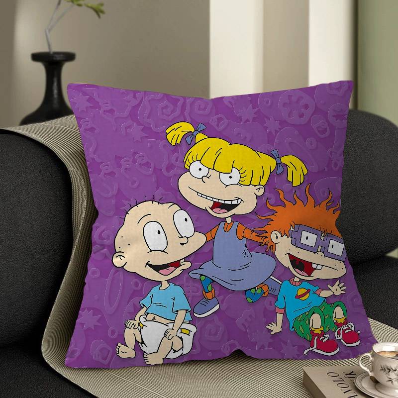 Cartoon Funny R-Rugrats Pillow Gift Home Office Decoration Bedroom Sofa Car Cushion Cover Case 45X45