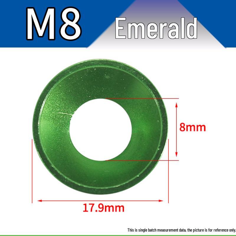 Colored CNC Anodized Aluminum Alloy Countersunk Washers for Computer Cases and Toy Models - M2 M3 M5 Sizes