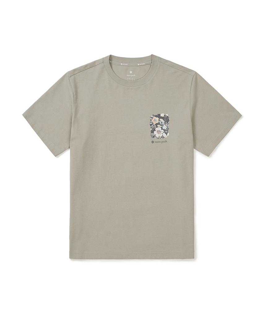 SNOWPEAK APPAREL Cotton Tropical Short Sleeve T-Shirt (S25Mufts62) Fog Gray