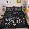 Home Bedding Set Woman 3D Unicorn Cartoon Lovely Home Bedclothes Twin Full Size Polyester Bed Set Cover
