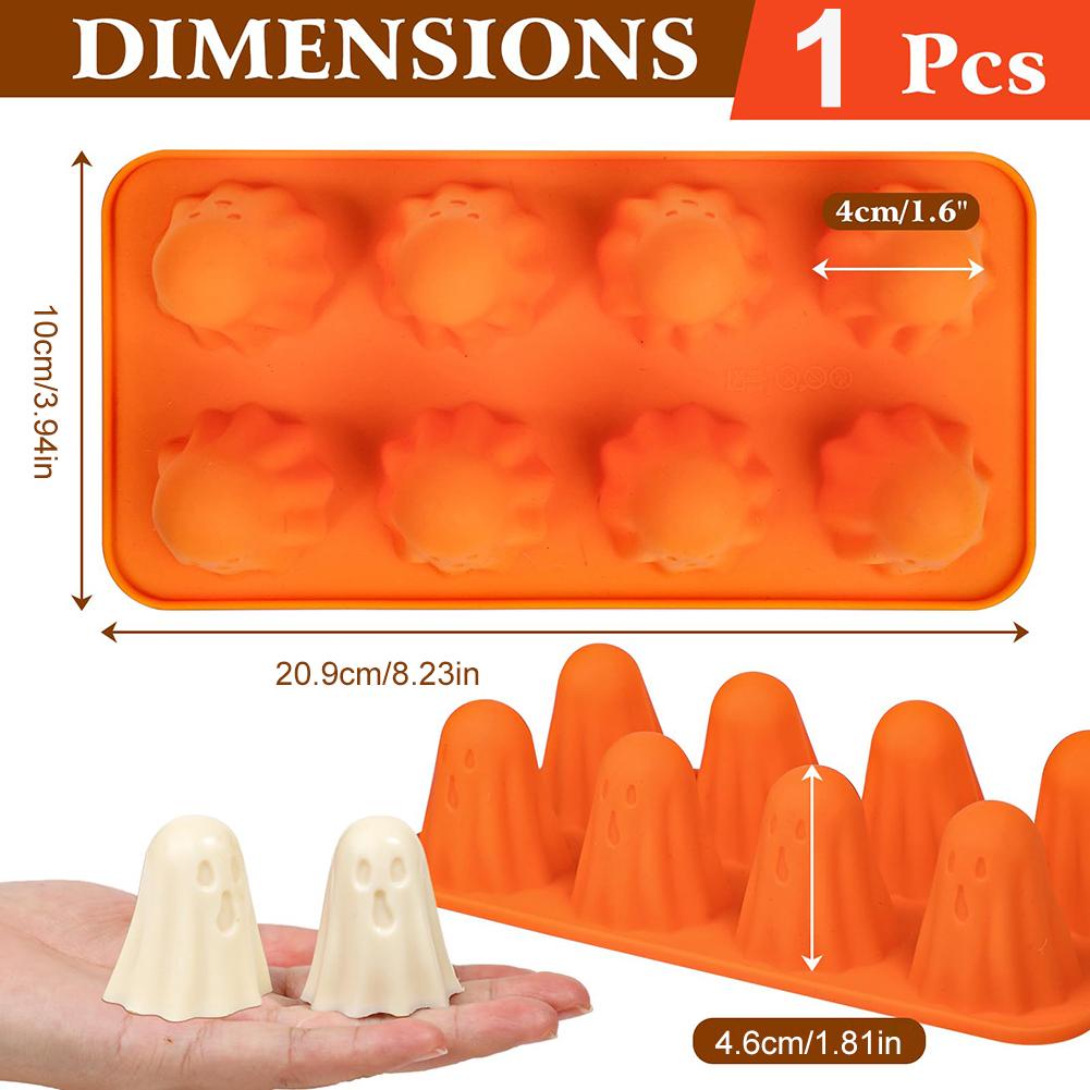 Ghost Chocolate Candy Molds Reusable Halloween Silicone Mold Cute Ghost Ice Mould for Jelly Chocolate Candy Gummy