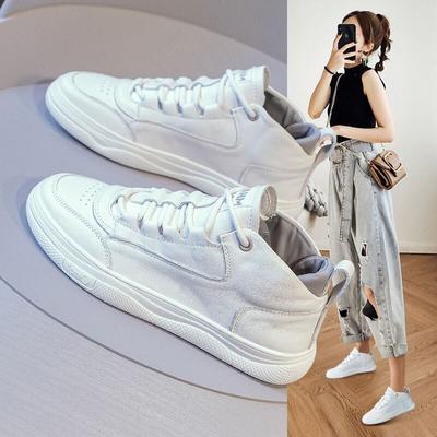 Genuine Leather White Shoes Women's  Summer New Korean Version of All-match Flat Shoes