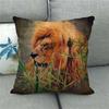 Lion Tiger Zebra pattern Double-sided Printed pillow cover Short plush Suitable living rooms bedrooms sofas throw cushion cover
