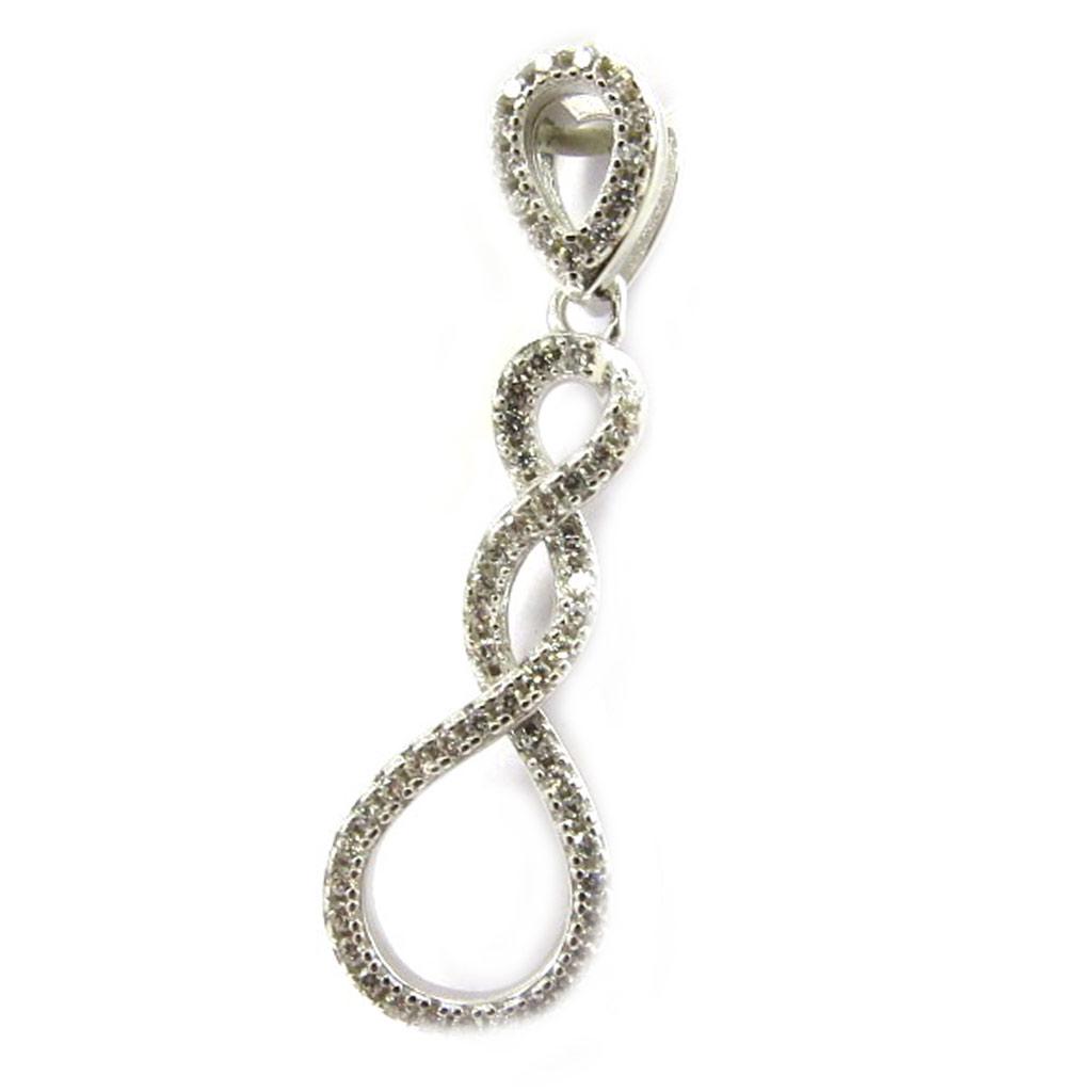 Les Trésors De Lily [L3920] - Silver Pendant 'Sissi' Silver White (rhodium-plated) - 33x11 Mm