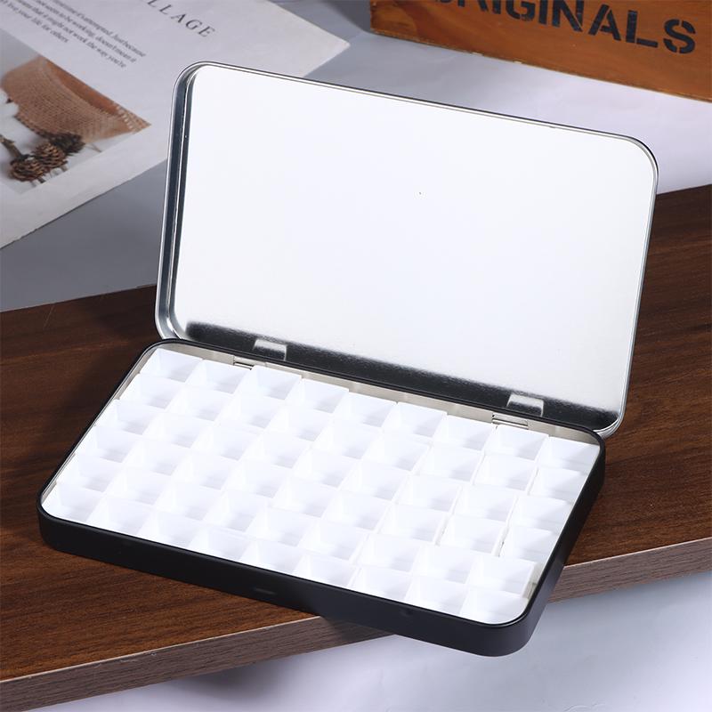 44/54/104 Grids Portable Square Nail Polish Palette Iron Case Nail Art Painting Storage Box Empty Diy Nail Polish Glue Palette