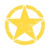 Off-road Vehicle Engine Hood Decoration Star Shaped Sticker Car Body PVC Decals Personalized Decal Sticker