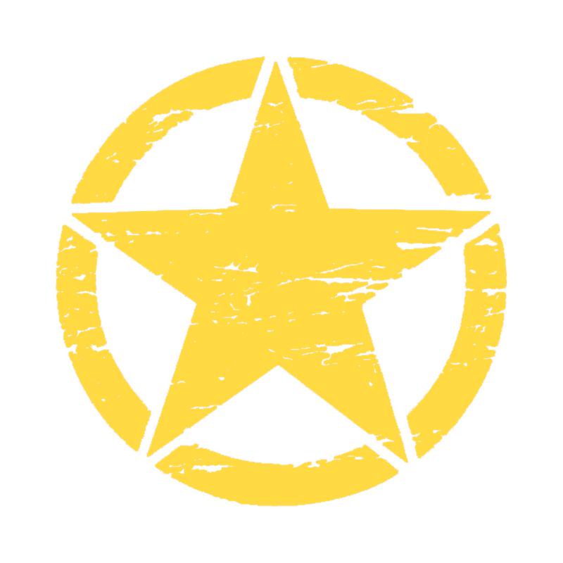 Off-road Vehicle Engine Hood Decoration Star Shaped Sticker Car Body PVC Decals Personalized Decal Sticker