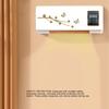 Wall Mounted Heater Remote Control Digital Display with Clothes Hanger Wall Mounted Heating Air Conditioner for Office Garage