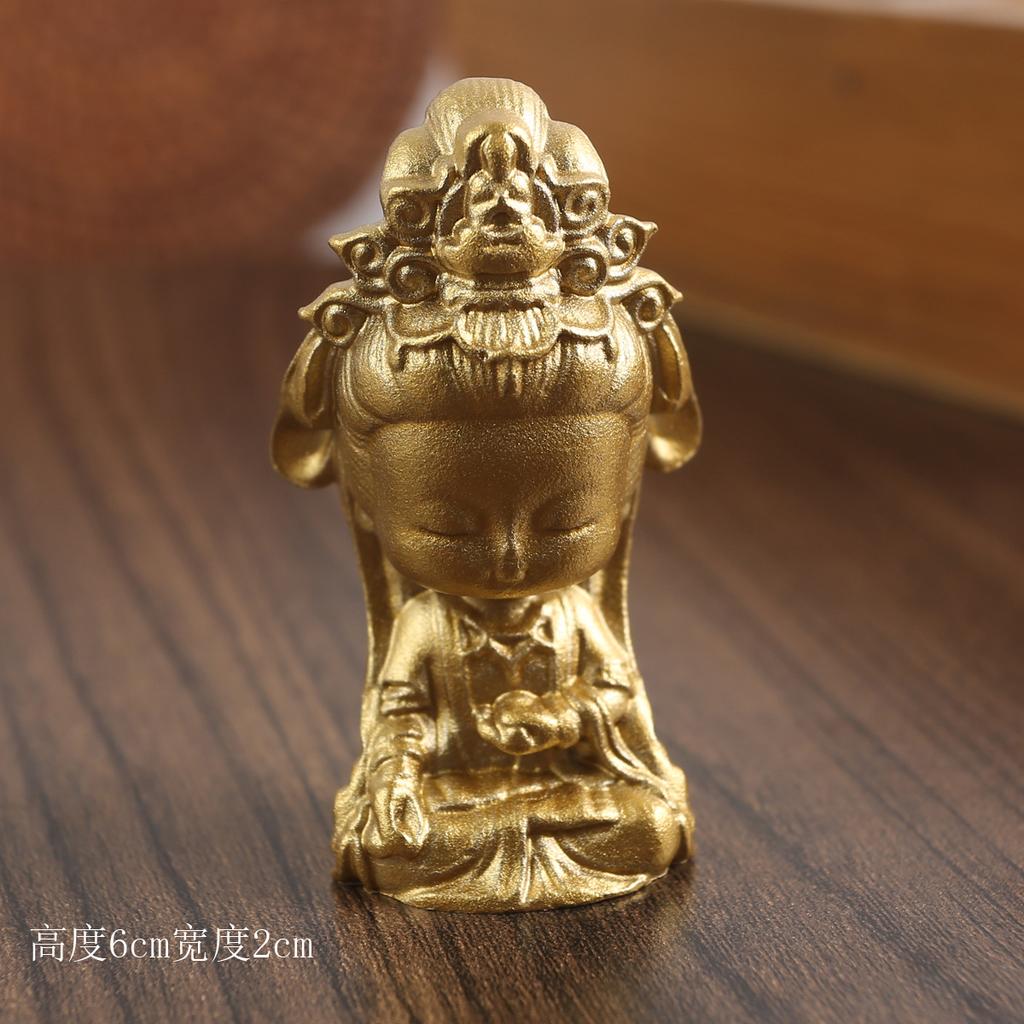 Brass Sakyamuni Ornament Office Car Creative High-end Small Copper Solid Pure Copper Crafts