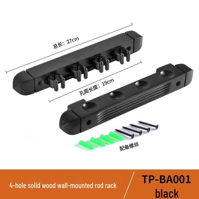 Solid Wood Billiard Cue Wall Mount Rack
