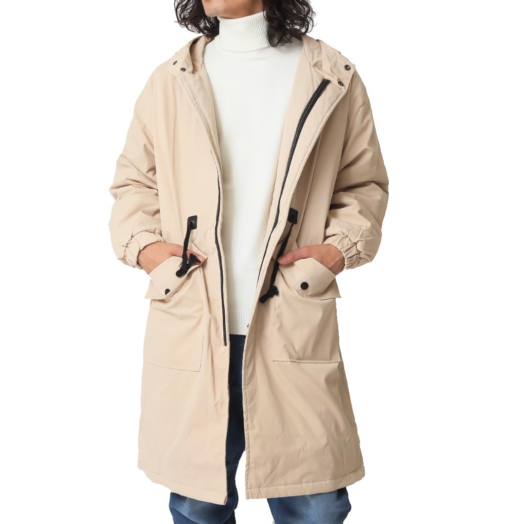 

Arcade Long Military Mod Light Beige Men s Coat, Coat, Fall/Winter, Lined, Hooded, Drawstring, Spring/Autumn/Winter, бежевий