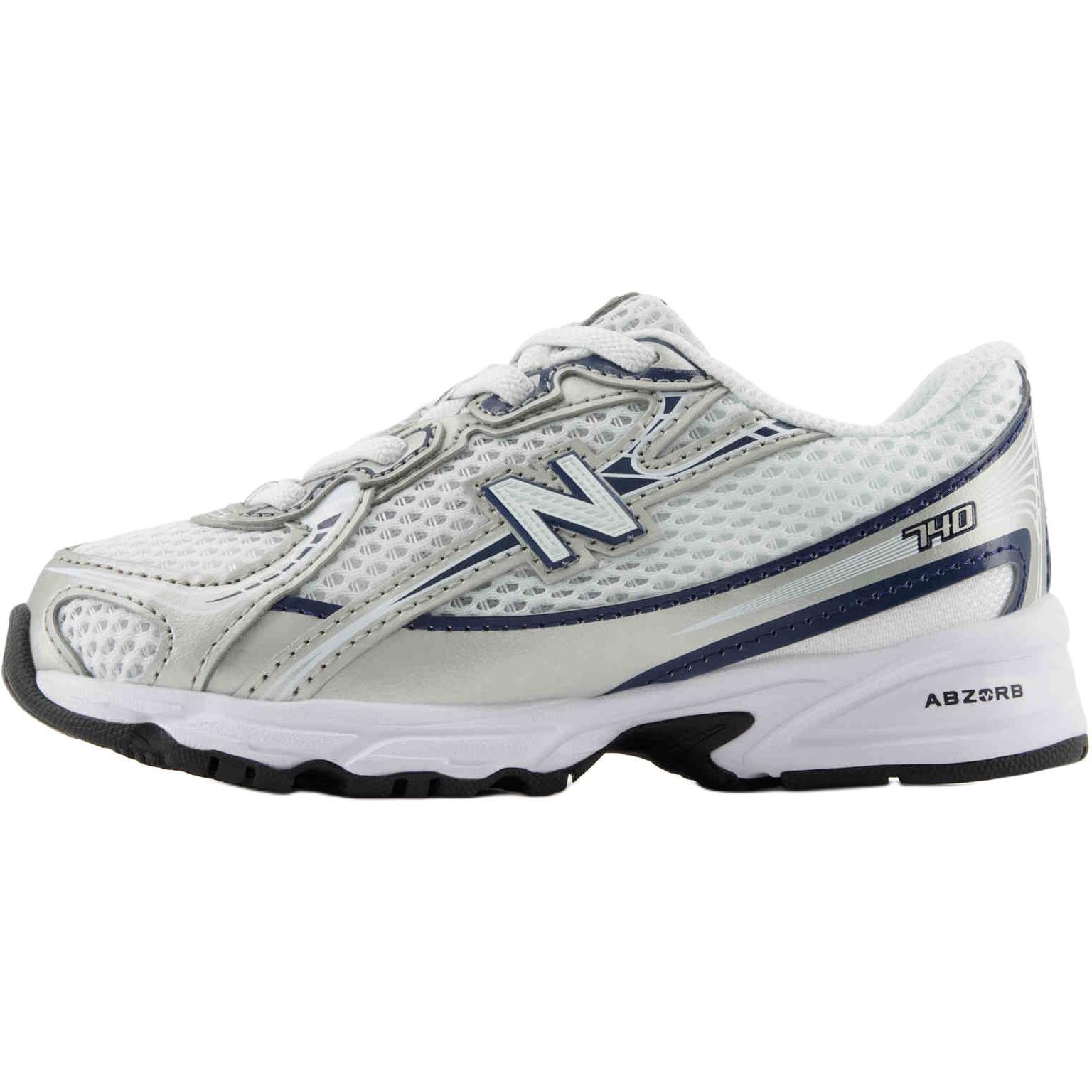 (TD) New Balance 740 Bungee Lace White Navy Baby IZ740WN